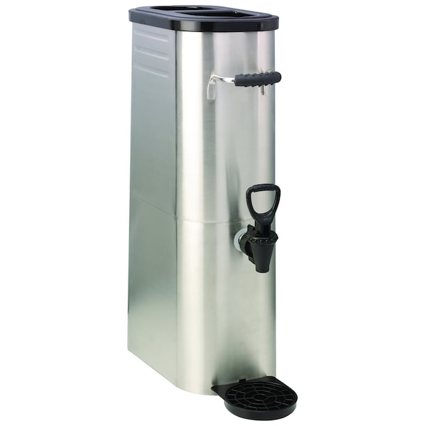 Slim Commercial Tea Urn, Stainless Steel, 3.5 Gallon, Brushed Stainless